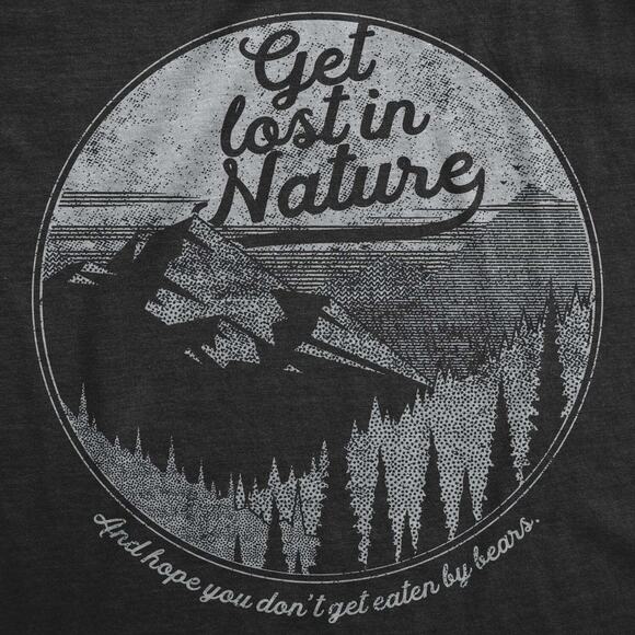 Women's Get Lost in Nature T-shirt Cool Outdoor Adventure XL - Picture 2 of 3